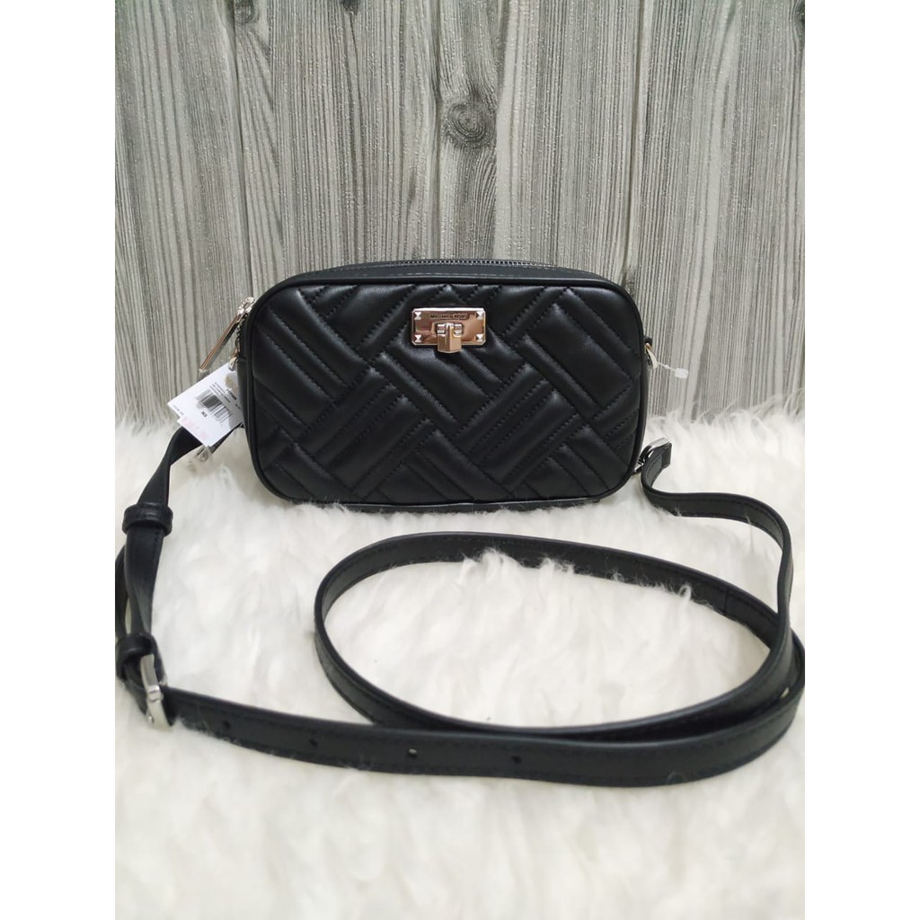 Jual Michael Kors MK Peyton Camera Bag Black Original Shopee Indonesia