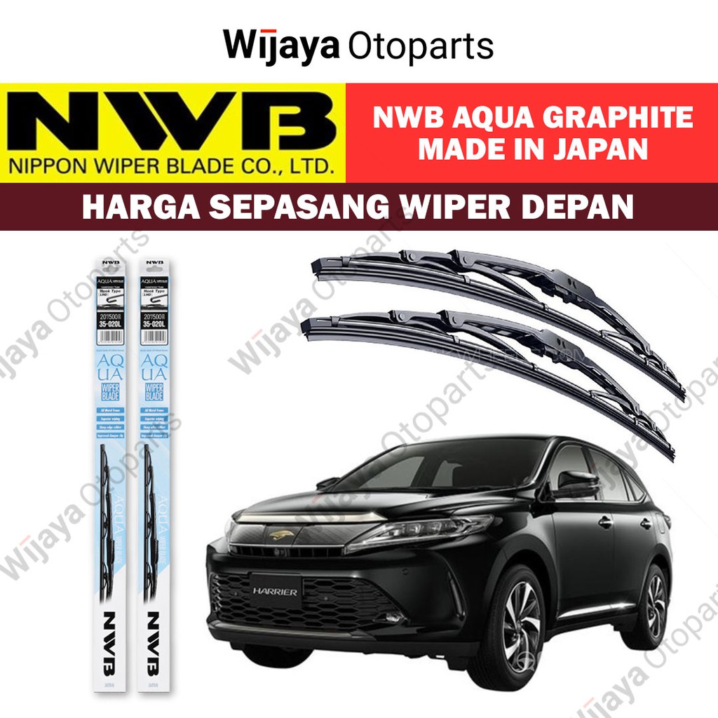 Jual Wiper Blade Depan Toyota Harrier New NWB Japan Aqua Graphite 26/22 ...