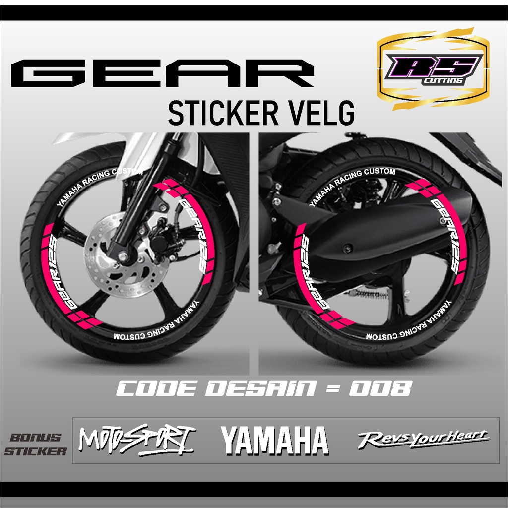 Jual STICKER VELG YAMAHA GEAR 125 List velg Yamaha GEAR 125 - Aksesoris ...