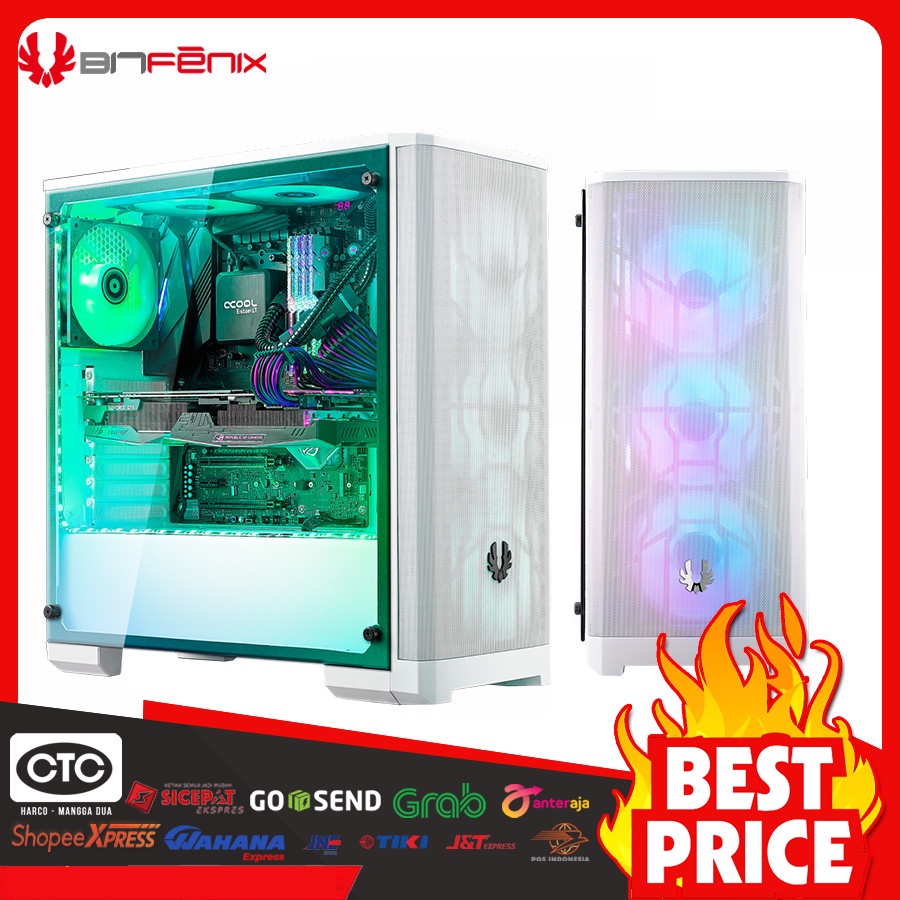 Jual Casing Bitfenix Nova Mesh Tg White Edition Atx Matx Itx Shopee