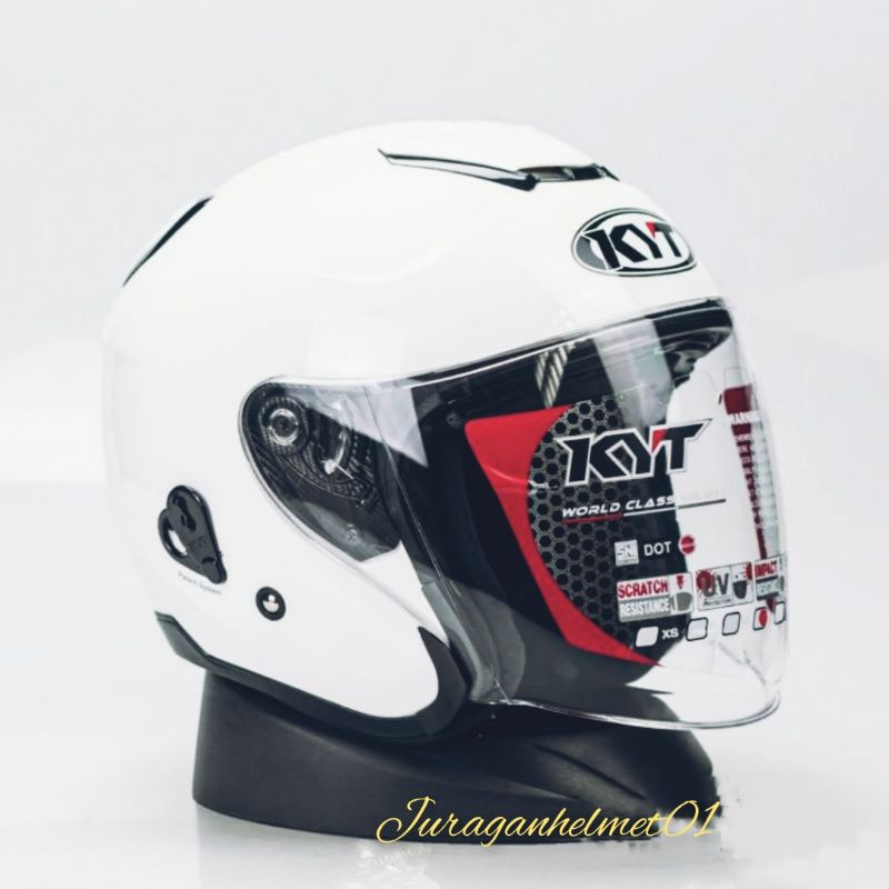 Jual helm half face kyt kyoto putih original Shopee Indonesia