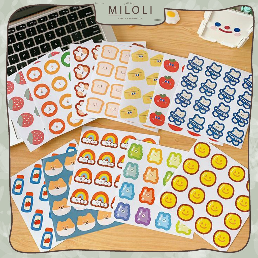 Jual [MILOLI] 2Pcs Sticker CUTE MULTI SERIES Stiker DIY Journal ...