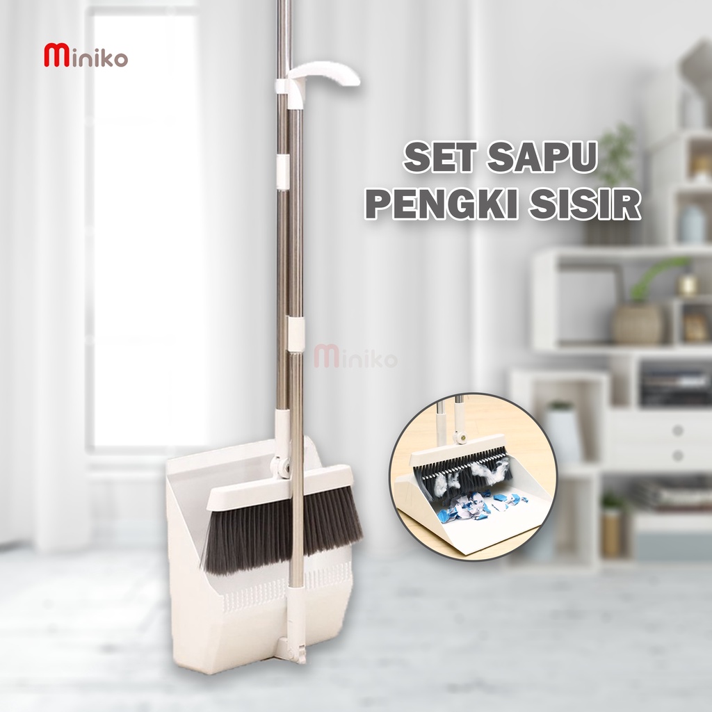 Jual Set Sapu Pengki Lipat Alat Pembersih Broom Set Dustpan Sapu Pengki Set Shopee Indonesia