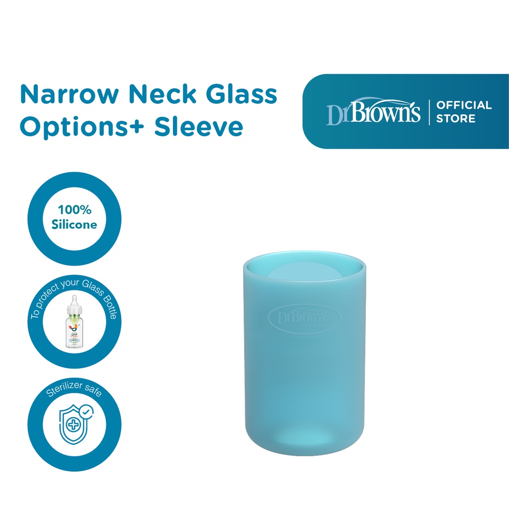 Dr Brown's Silicone Sleeve for 8oz Narrow Glass Bottle in Blue