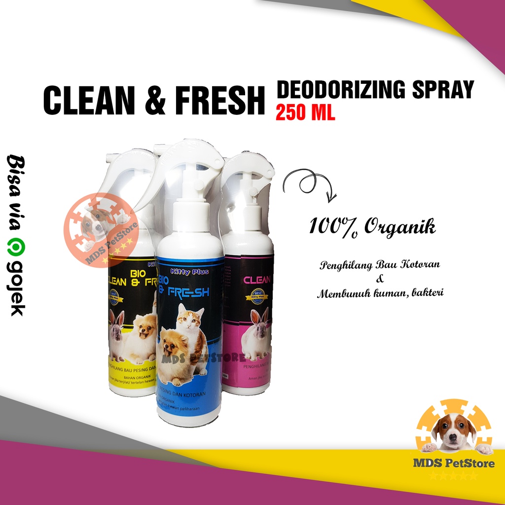 Jual BIO Clean & Fresh Deodorizing Spray 250 ml penghilang bau