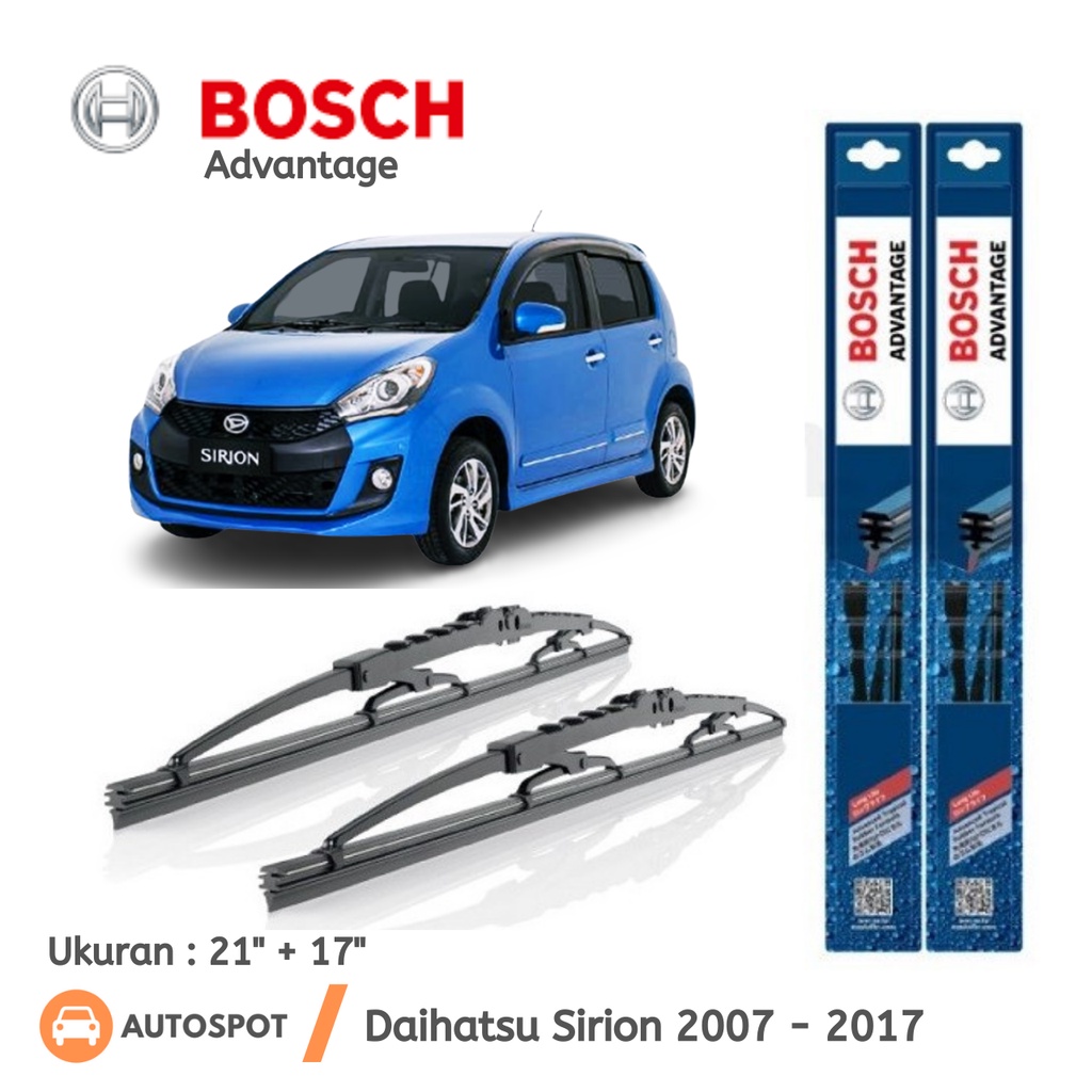 Jual Wiper Depan Mobil Daihatsu Sirion 2007 - 2017 Sepasang Bosch 