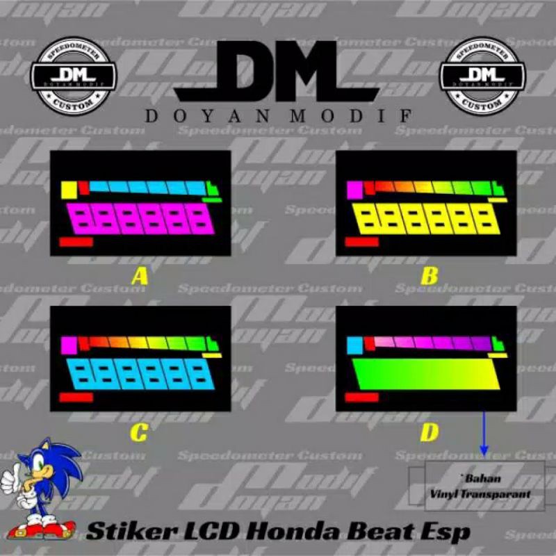 Jual CUSTUM STIKER LCD SPEEDOMETER BEAT ESP | Shopee Indonesia