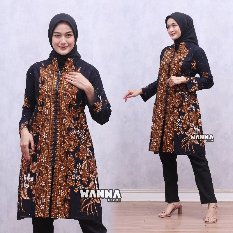 Jual TUNIK BATIK TERBARU PREMIUM ATASAN WANITA MODERN CANTIK | Shopee ...