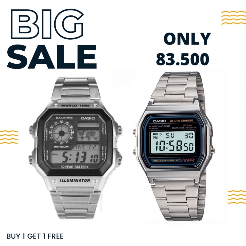 Jual BUY 1 GET 1 FREE Jam Tangan CASIO AE1200 AE1200 WHD DIGITAL