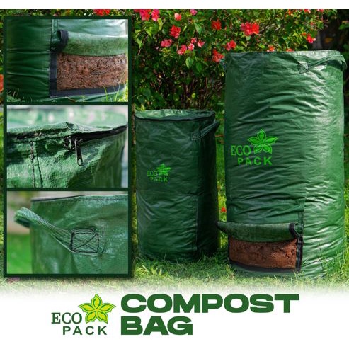 Jual Compost Bag Large Eco Pack size Large (200L) 50 x 102cm HDPE ...