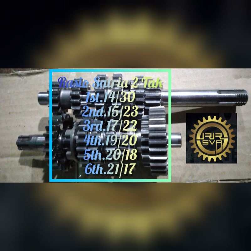 Jual Gigi Rasio Racing Satria 2 Tak 6 Speed Road Race Drag Ukuran Gigi ...