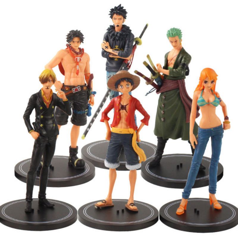 Statue One Piece 22 Cm – Set Luffy, Law E Kid – PVC Da Collezione