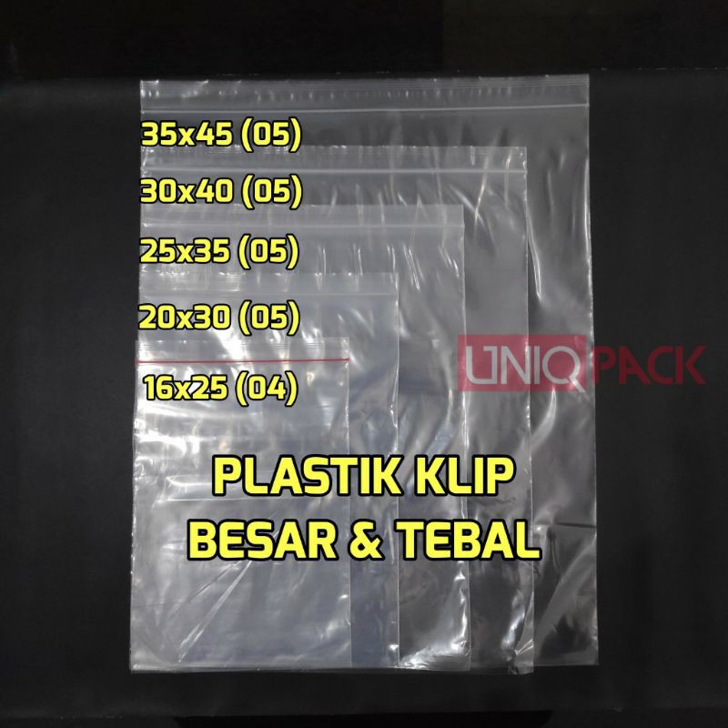 Jual Plastik Klip Ukuran Besar Tebal 16x25 20x30 25x35 30x40 35x45 Shopee Indonesia 