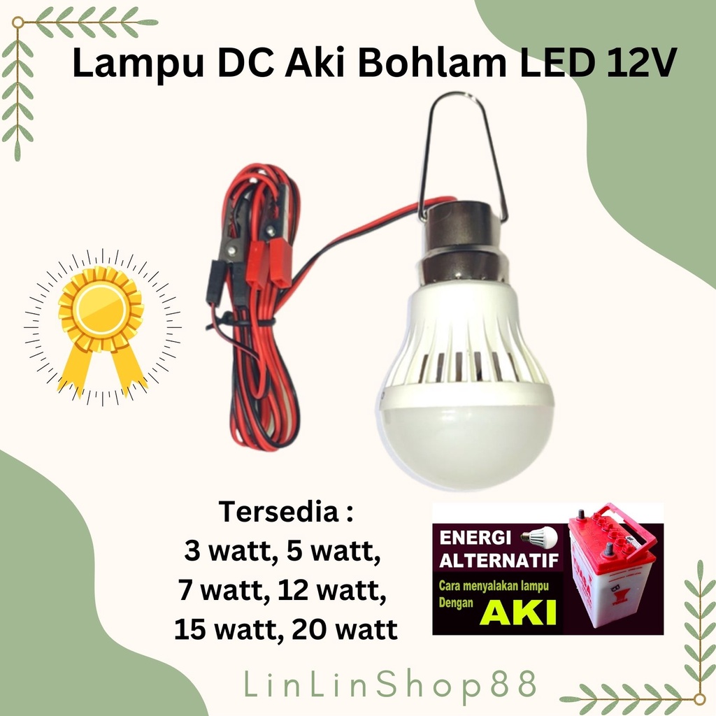 Jual Lampu Bohlam LED DC Bohlam Aki 3 Watt 12V | Shopee Indonesia