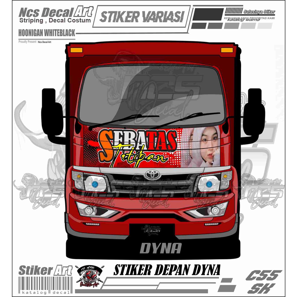 Jual Stiker Depan Kabin Truk Dyna Stiker Decal Truk Stiker Variasi ...