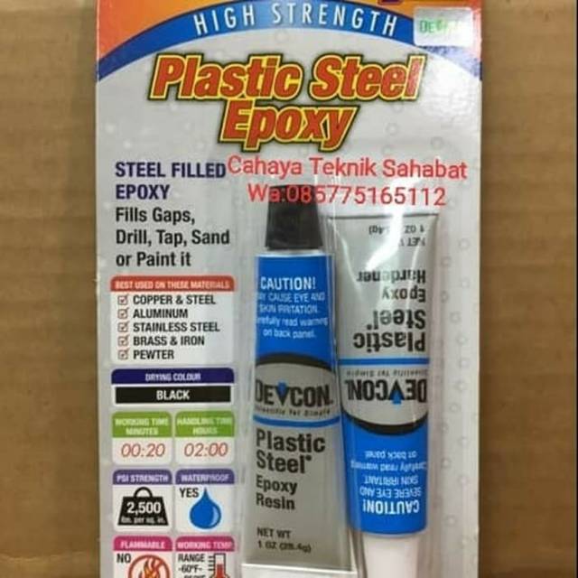 Jual lem devcon plastic steel(resin+hardener) | Shopee Indonesia