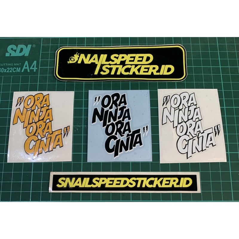 Jual cutting sticker ora ninja ora cinta meme lucu 7,5x6cm | Shopee ...