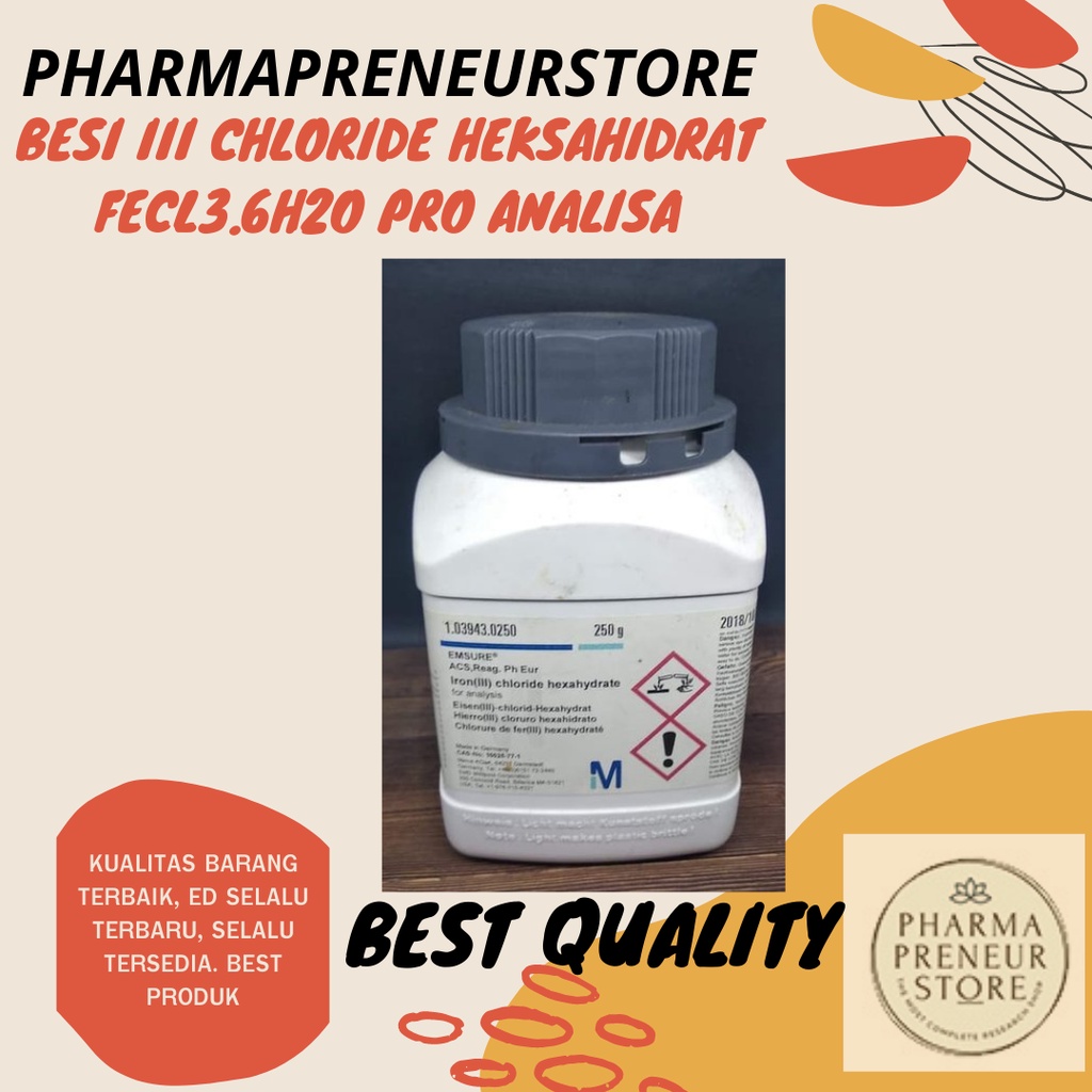 Jual IRON III CHLORIDE HEXAHYDRATE / BESI III KLORIDA HEKSAHIDRAT PRO