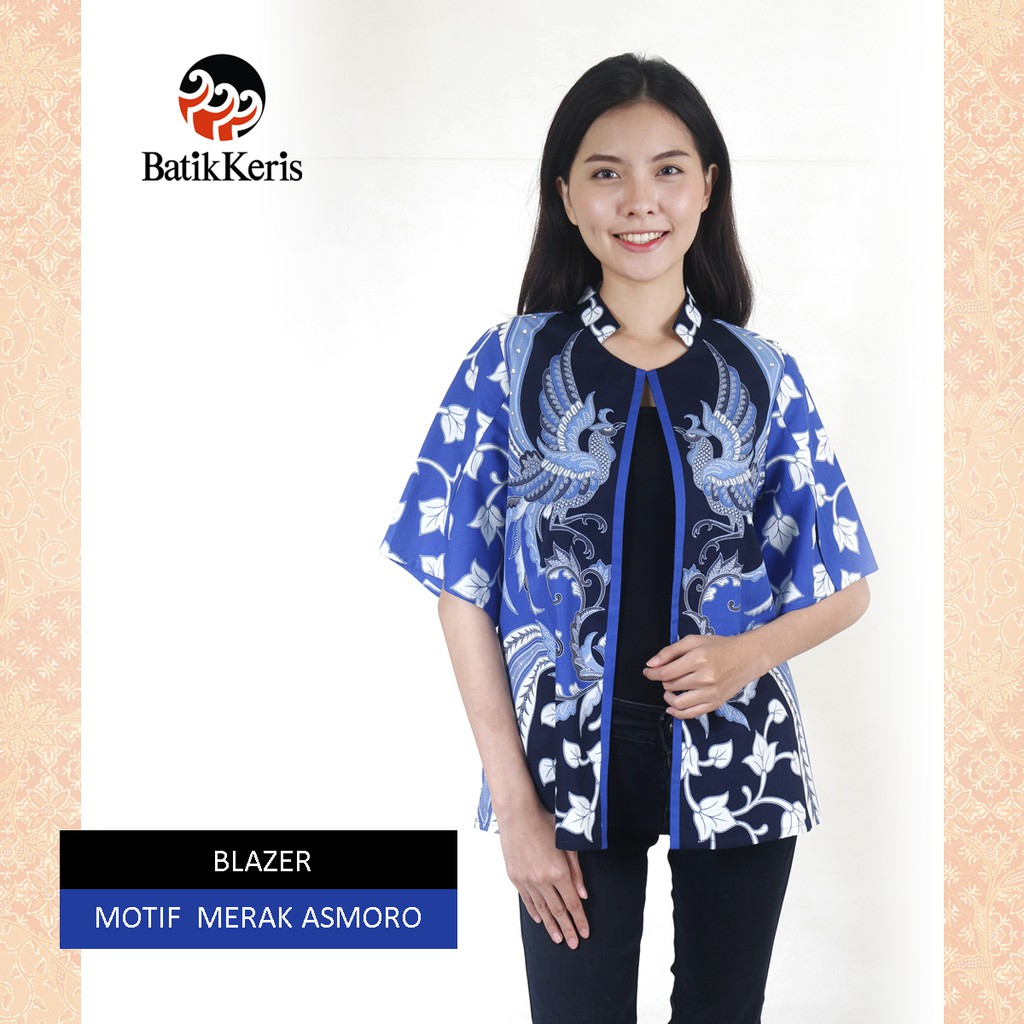 Jual Batik Keris Blazer Lengan 3/4 Belah Krah Shanghai Merak Asmoro ...