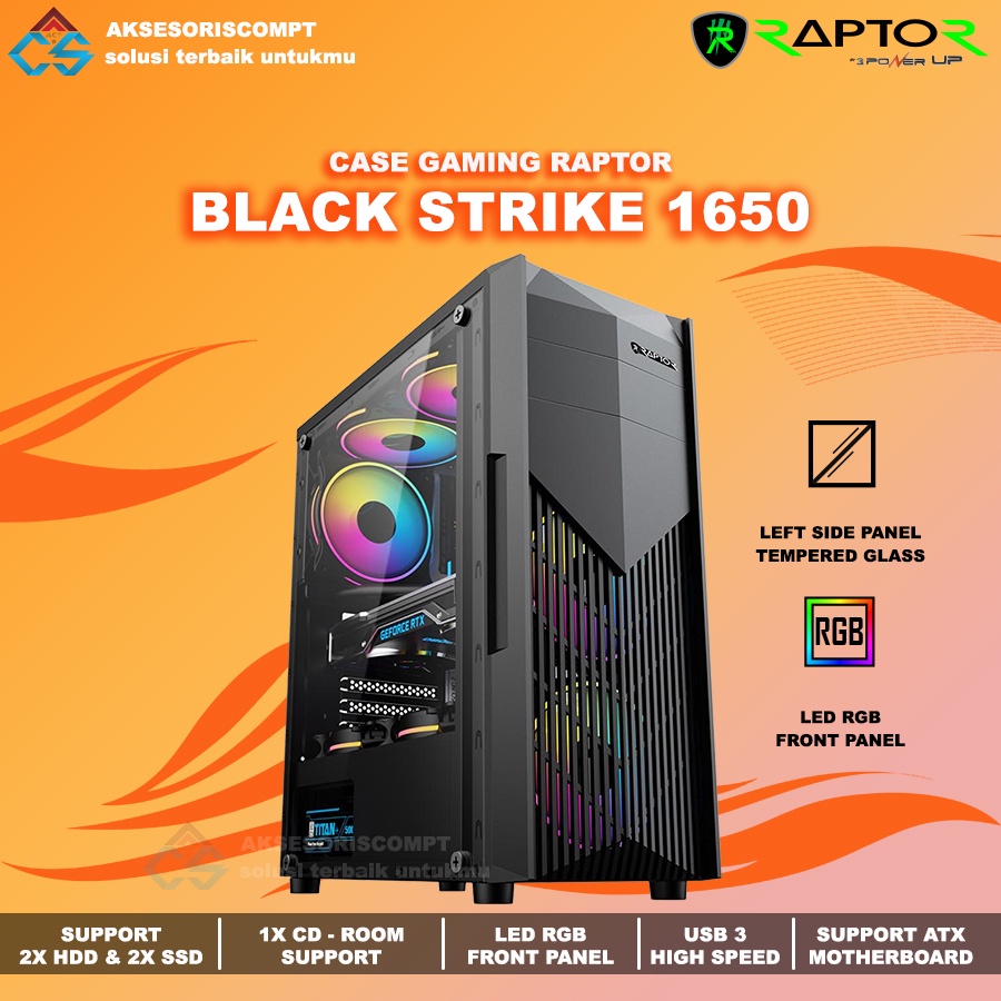 Jual Casing Gaming PowerUp Raptor 1650 - Casing Gaming | Shopee Indonesia