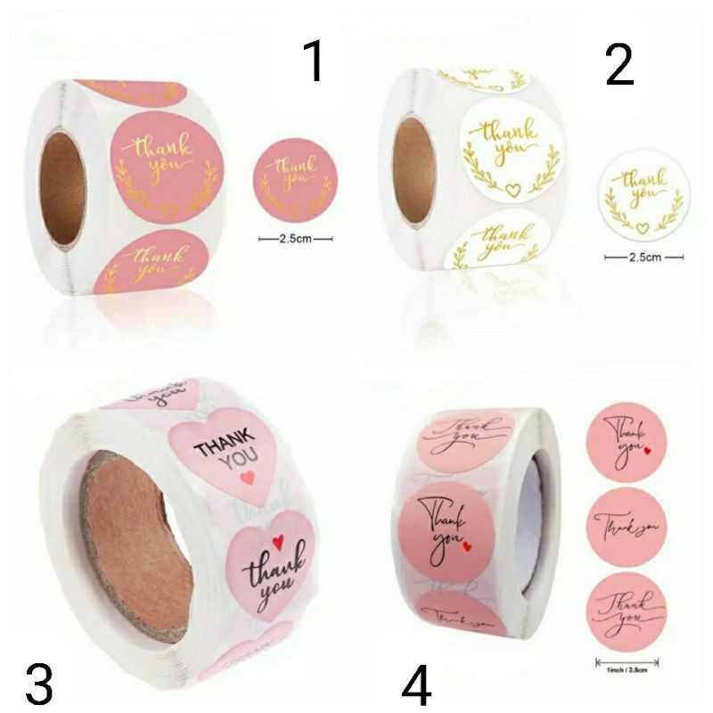 Jual Sticker Segel Kemasan Thank You untuk Kado Souvenir Hamper ...
