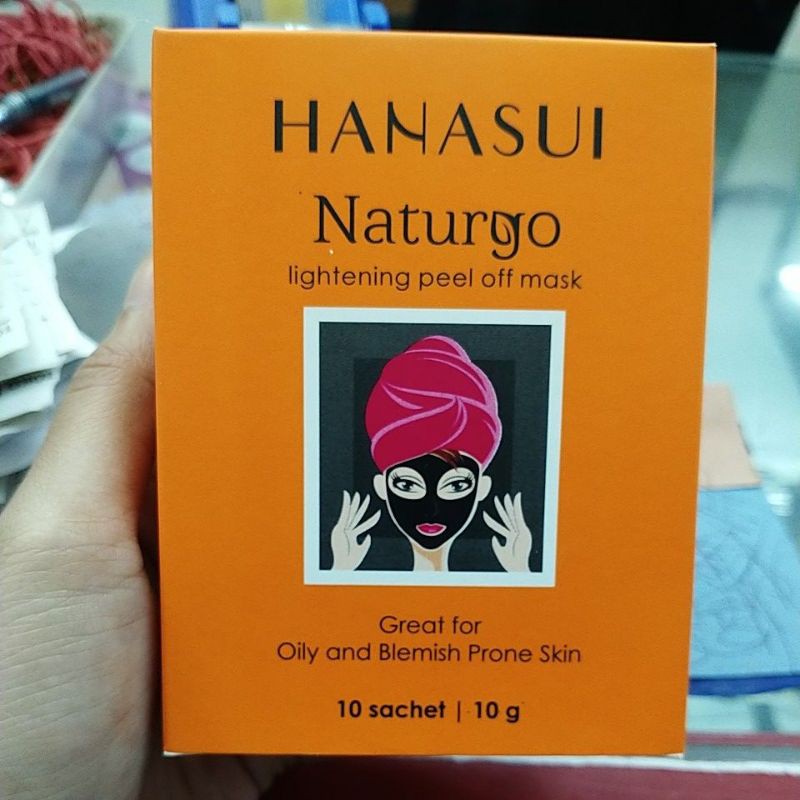 Jual HANASUI NATURGO LIGHTENING PEEL OFF MASK (BOX , ISI 10 SACHET ...