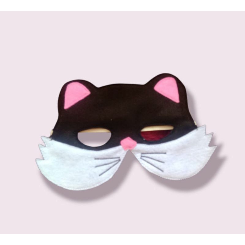 Jual Topeng Hewan Kucing Hitam Animal Cat Black Imut Kostum Pesta