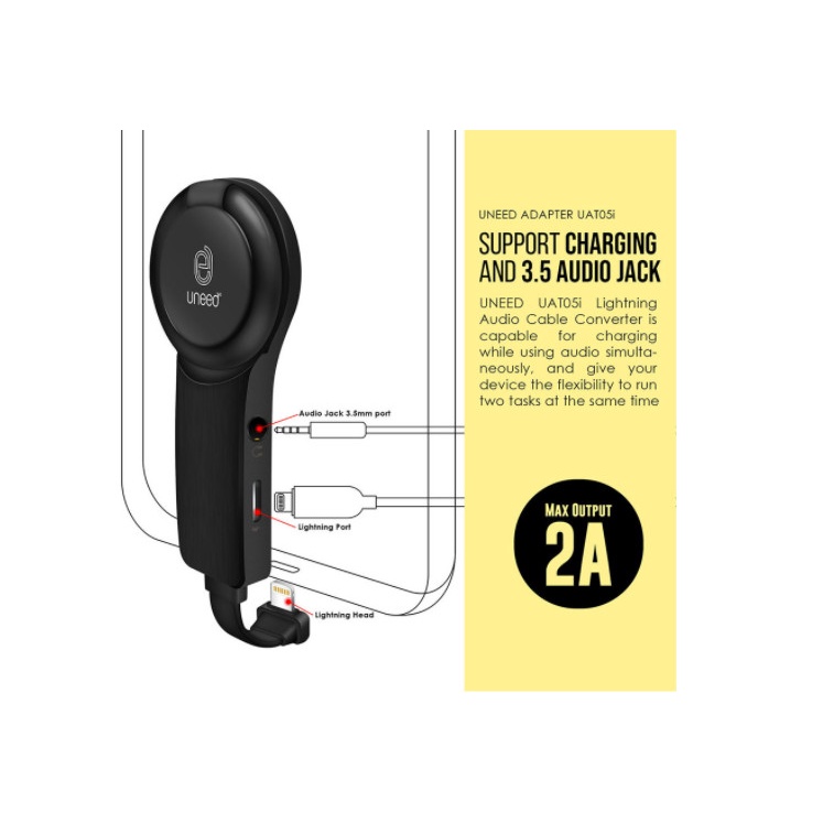 Jual Uneed Audio Converter Lightning to Audio Jack 3.5mm with iRing ...