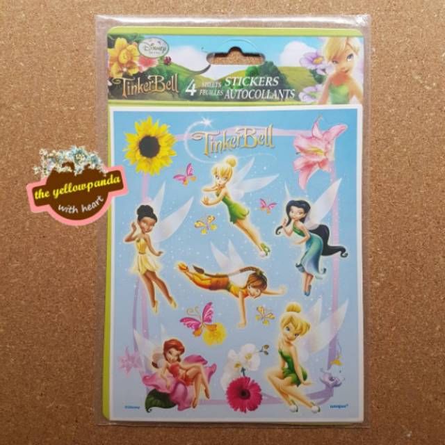 Jual Disney Fairies Tinkerbell Stickers Gambar Tempel (4 sheets ...