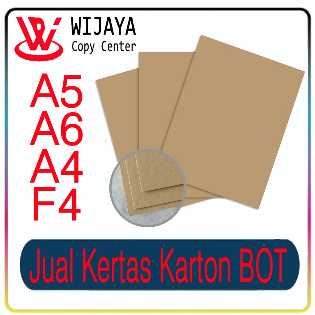 Jual KERTAS KARTON COKLAT BOT UK A6 | Shopee Indonesia