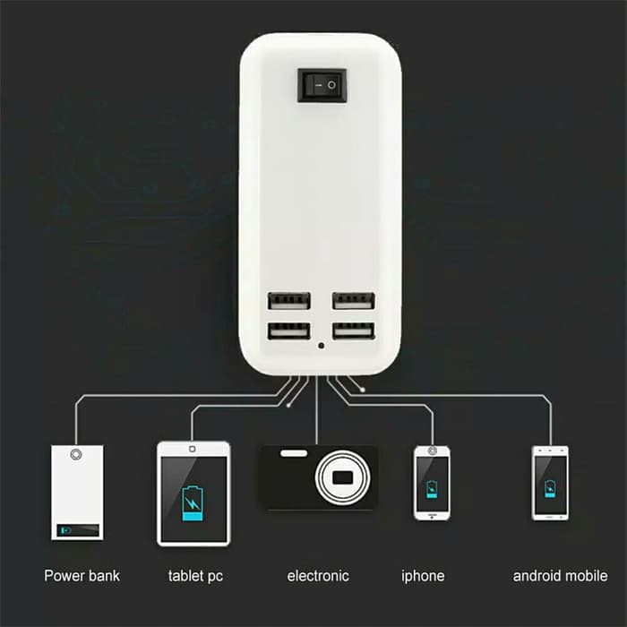 Jual Charger Universal | 4 Port | 15 Watt | Shopee Indonesia