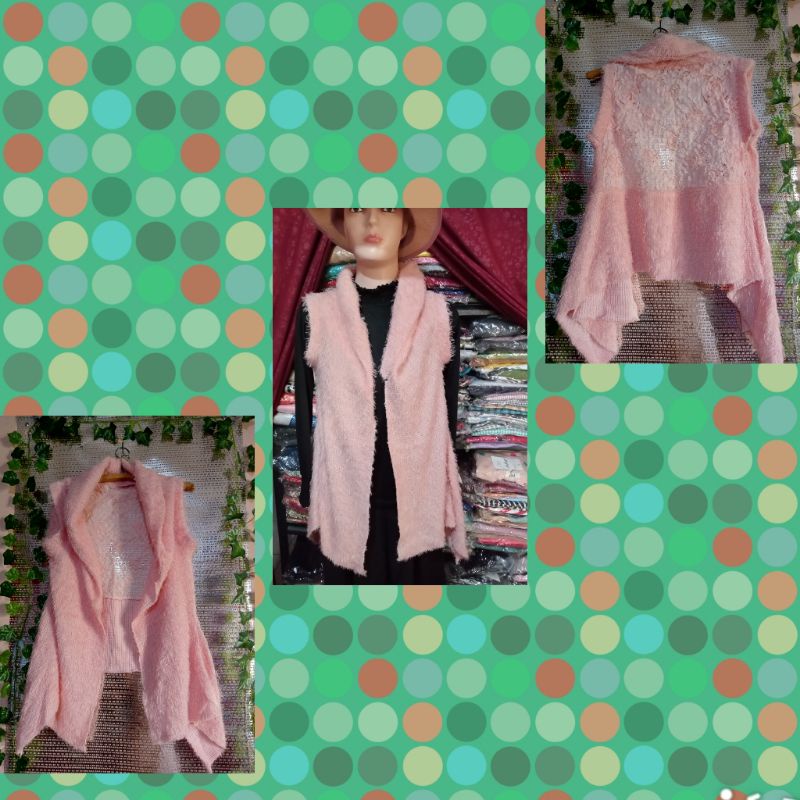 Jual Rompi bulu kombinasi brukat bunga warna pink | Shopee Indonesia