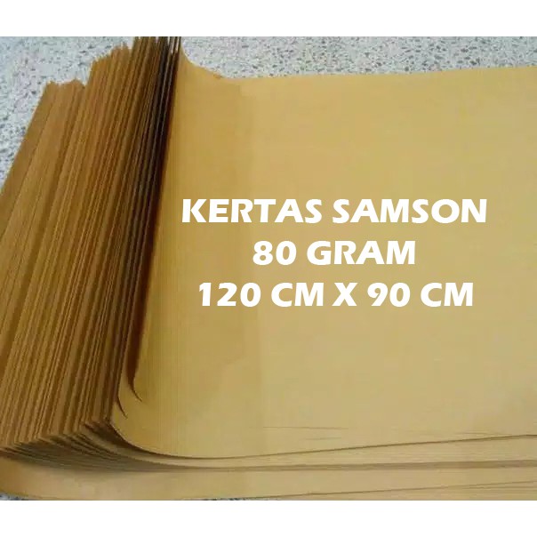 Jual Kertas Samson Coklat 80 Gram, 90x120 Cm | Shopee Indonesia