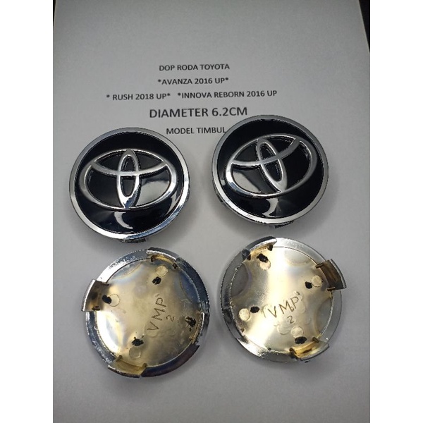 Jual dop roda tutup velg toyota innova reborn rush avanza hitam crom ...