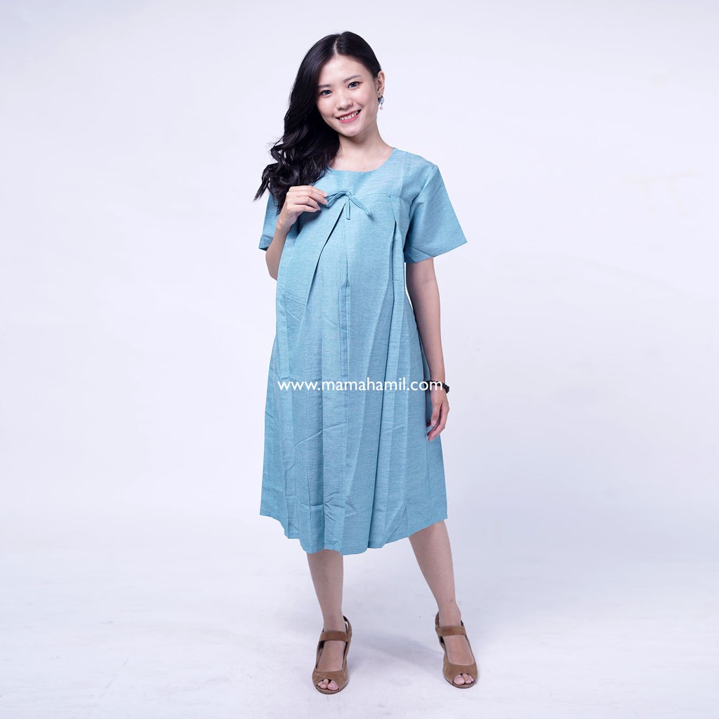 Jual MAMAHAMIL Baju Hamil Menyusui Korean Pita Dada AURELIA Dress DRO