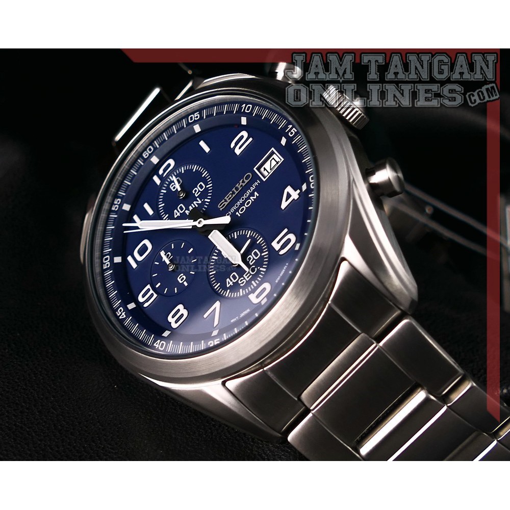 Jual JAM TANGAN SEIKO SSB267 Chronograph Blue Dial Seiko Pria SSB267P1 Shopee Indonesia