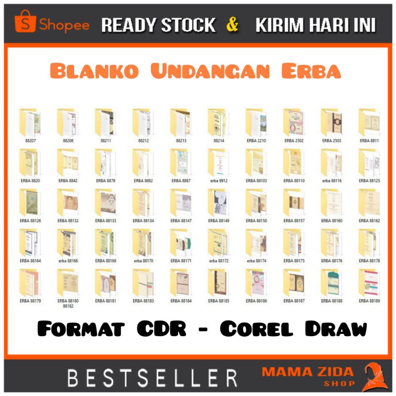 Jual File Setting Blanko Undangan Erba Lengkap (Format CDR - Corel Draw