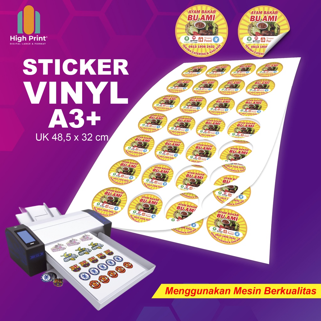 Jual Cetak Stiker Vinyl Anti Air (Sudah Termasuk Cutting) | Shopee ...