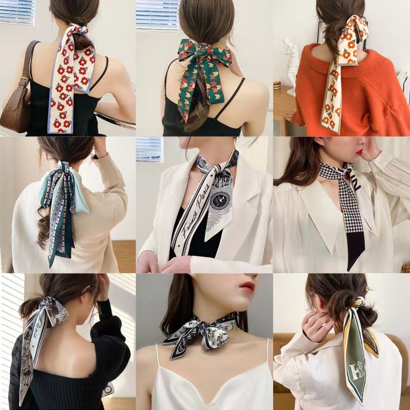Jual miss curiosity Scraf Leher Kepala Rambut Bahan Silk Immitation ...