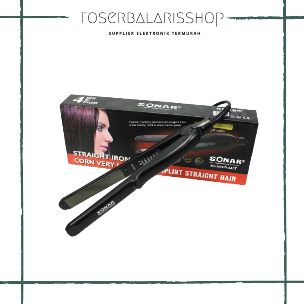 Catok Sonar SN-846 / Catok 2in1 Pelurus Rambut | AutoStock