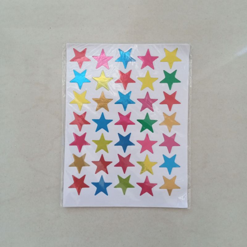 Jual Ghaniy | 10 Lembar Stiker Bintang Huruf Angka Reward Sticker Anak ...