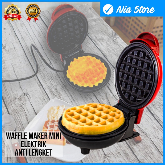 Jual Cetakan Kue Mesin Waffle Listrik Croffel Maker Mini Elektrik Anti Lengket Waffle Maker Alat