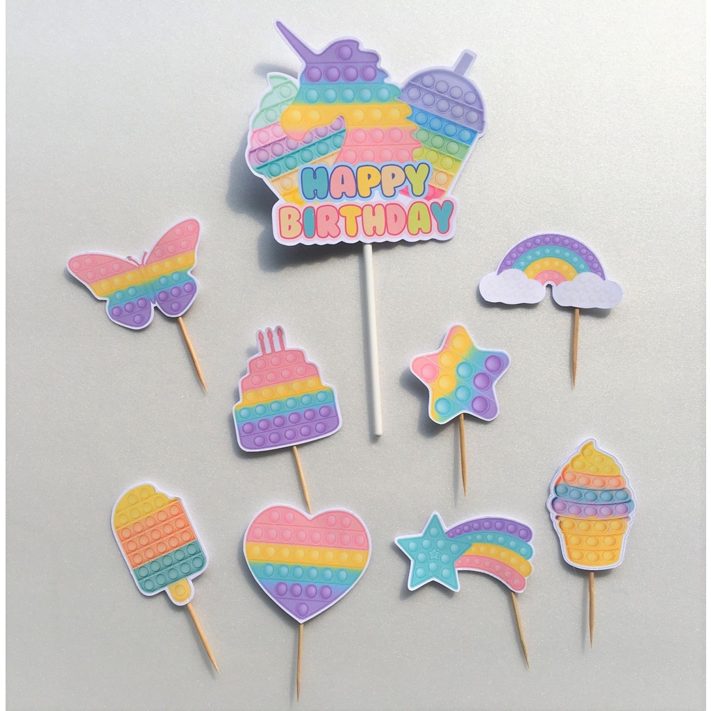 Jual Topper POPIT cara mudah menghias cake pudding hampers POP IT ...