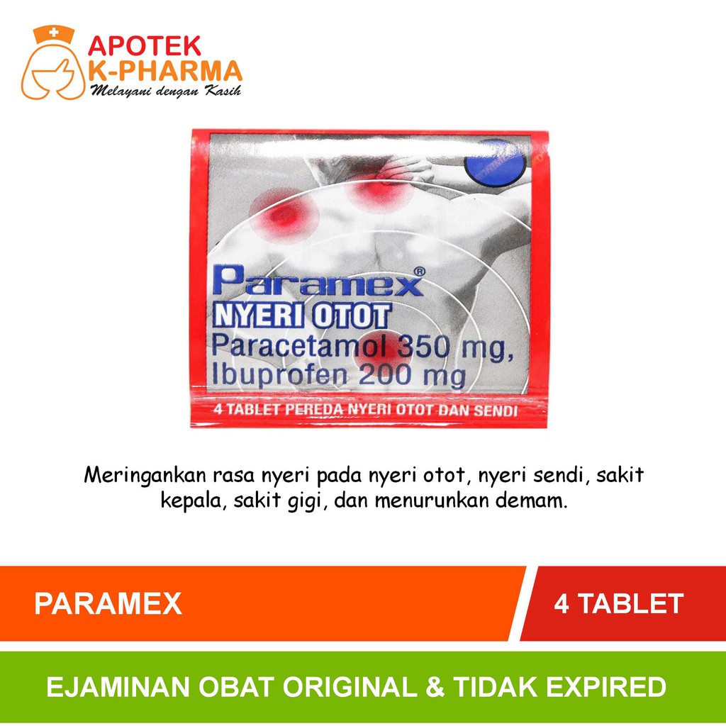 Jual Paramex Nyeri Otot Strip Isi 4 Tablet Obat Original Konimex ...