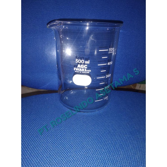 Jual Beaker Glass Gelas Piala Laboratorium 500ml Iwaki Original Shopee Indonesia 5484