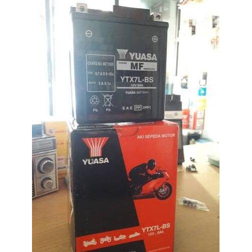 Jual Turun Harga !! Aki motor Yuasa YTX7L-BS untuk Yamaha R25 CBR 250