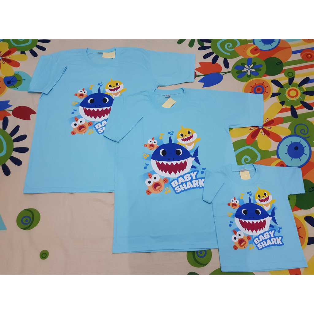 Jual KAOS BABY SHARK FAMILY DADDY MOMMY - baju baby shark anak - Kaos