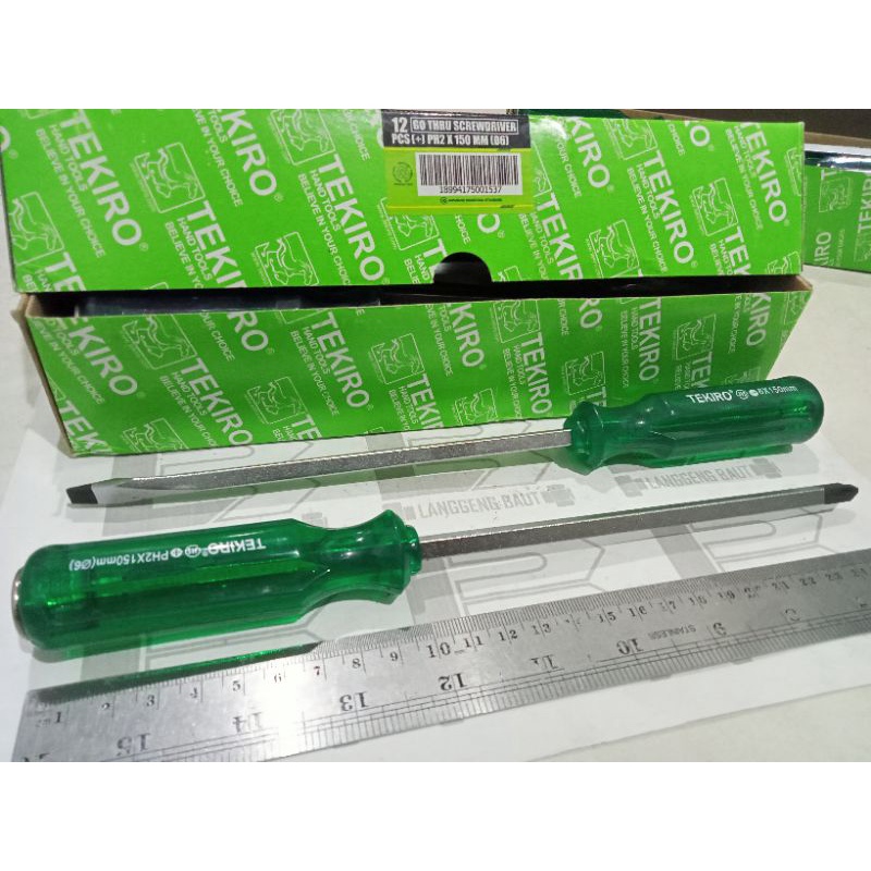Jual Tekiro Obeng Tembus 6 x 150 mm PH2 Plus ( + )& Minus ...