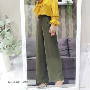 Basic Kulot Scuba Highwaist Tanpa Karet