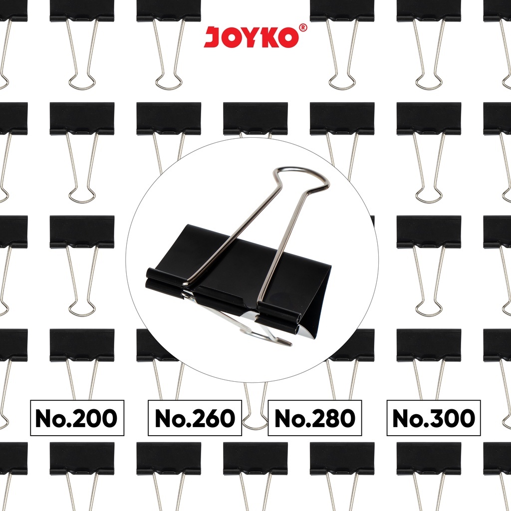 Jual Binder Clip Klip Penjepit Kertas Joyko Black 200 ~ 320 Shopee